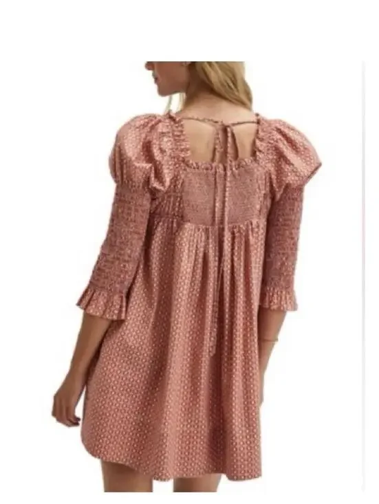 Free People Star Dip Mini Dress in the "Glass Roses Combo" colorway Sz M #1389 - Picture 13 of 13